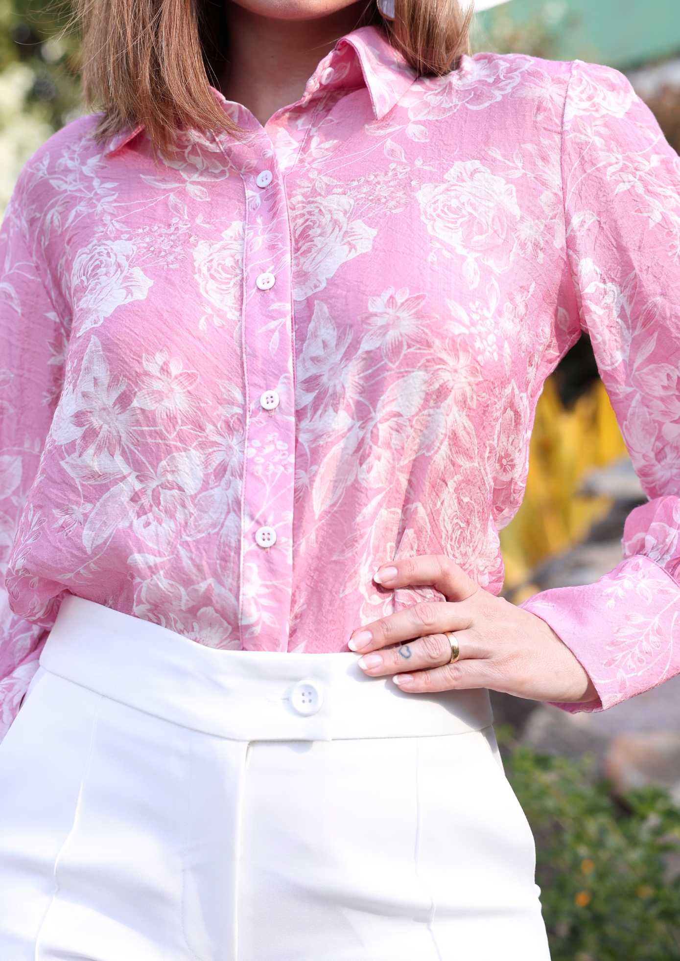 CAMISA DE SILKY VOIL FLORAL - Imagem 4