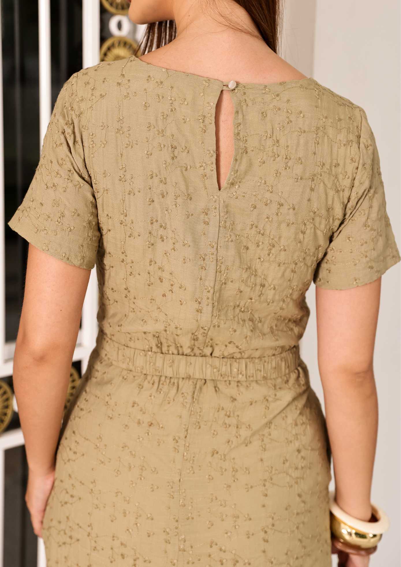 VESTIDO MIDI DE TWIL RAYON - Imagem 4