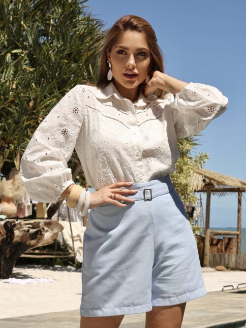 CAMISA DE BELLA BORDADO COM ENTREMEIO 2827826