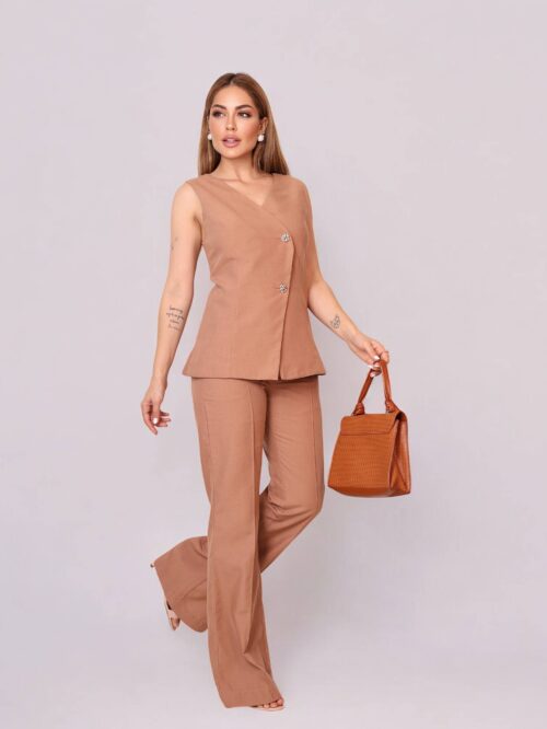 CALÇA FLARE DE POSITANO COM NERVURA 4199626