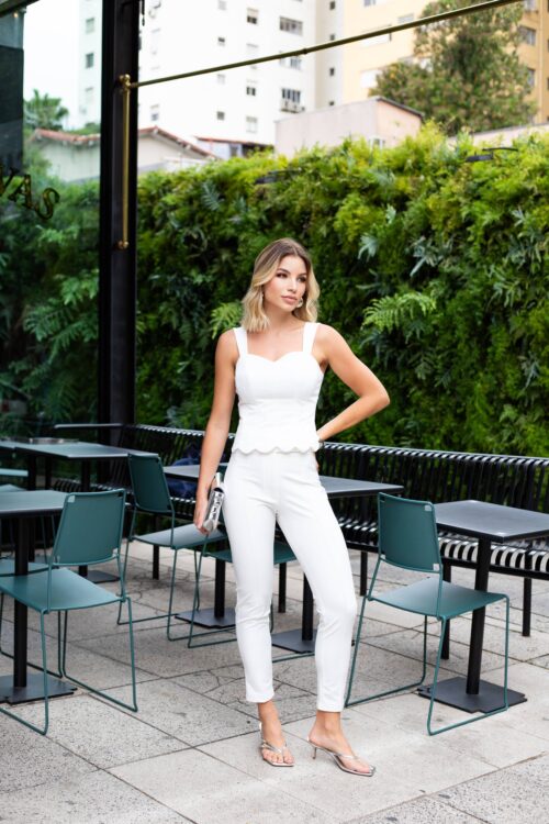 CALÇA SKINNY DE NIEMYER COM NERVURA 4194325