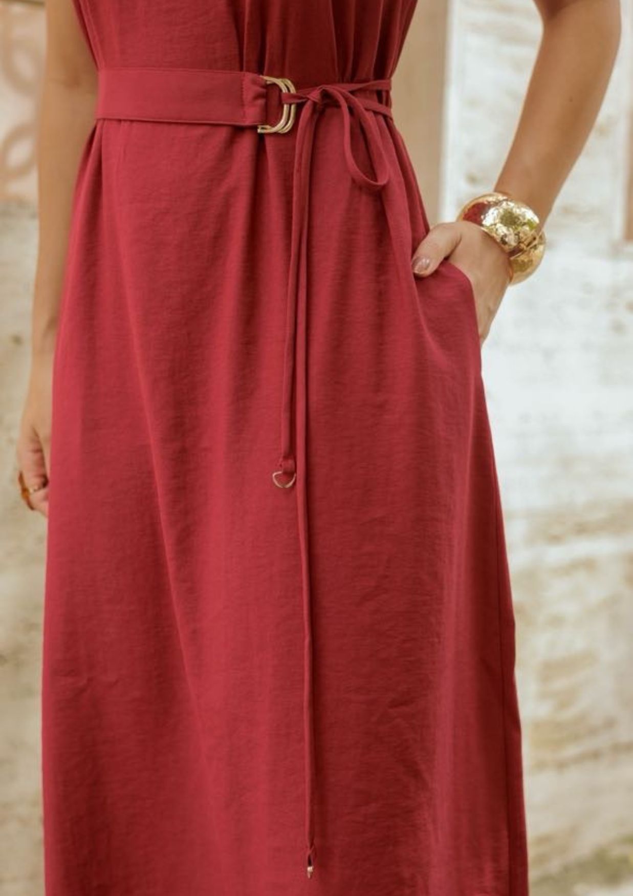 VESTIDO MAXI DE BERLIN COM CINTO 5443827 - Imagem 2