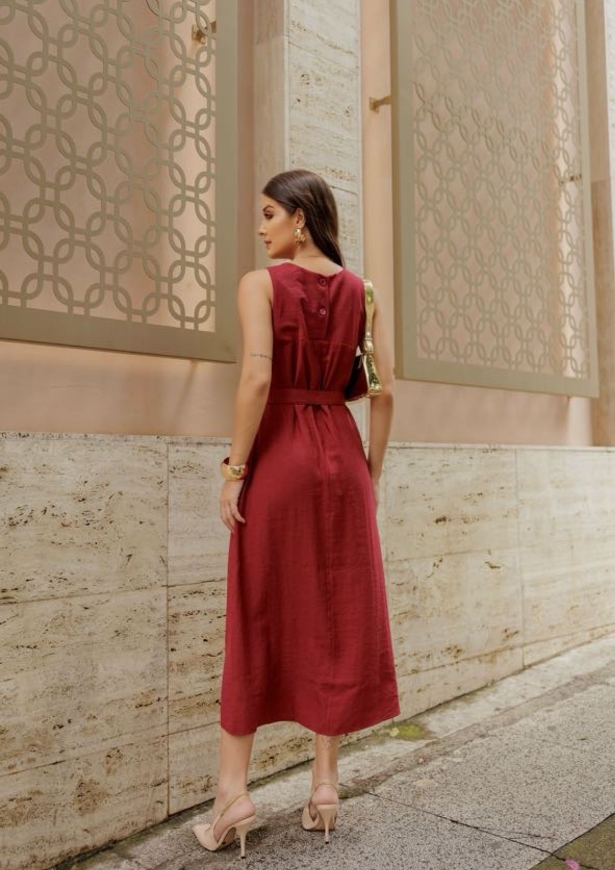 VESTIDO MAXI DE BERLIN COM CINTO 5443827 - Imagem 3